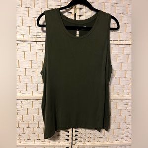 Olive Green Sleeveless Top
